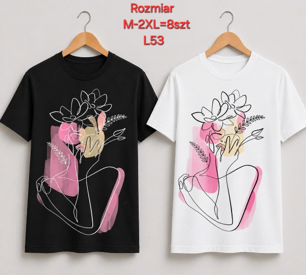 Bluzki damskie Roz M-2XL, Mix Kolor Paczka 8 szt